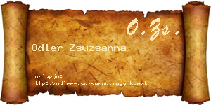 Odler Zsuzsanna névjegykártya